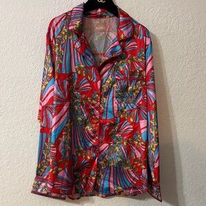 Show Me Your MuMu positano paisley satin classic pj set size small